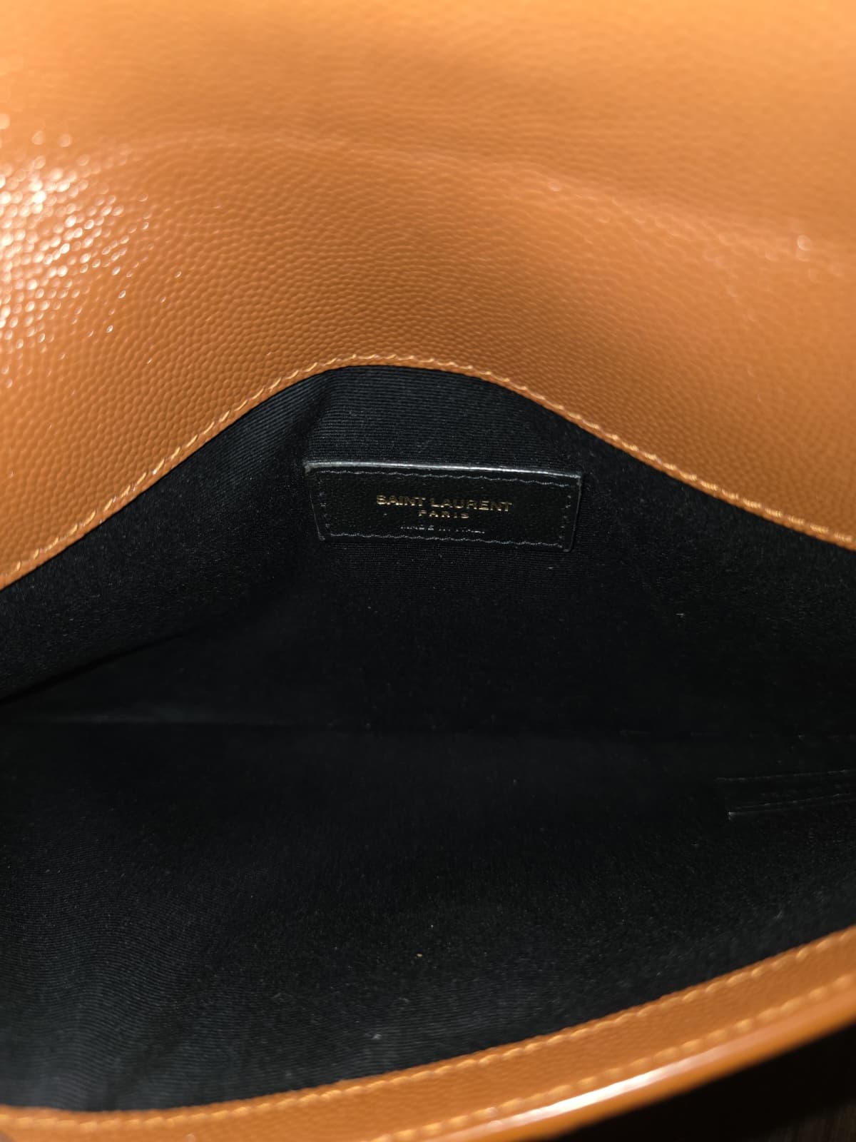 Yves Saint Laurent Brown Leather Uptown Pouch | Pre-Owned Luxury