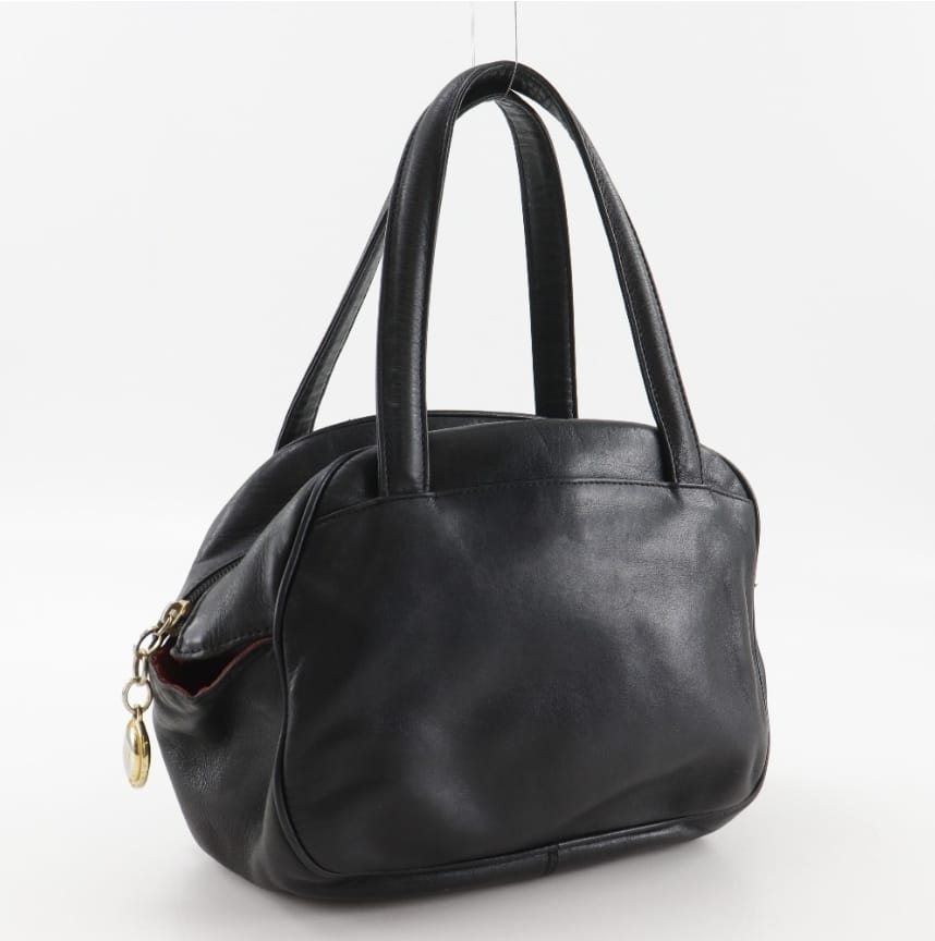 Vintage Christian Dior Bowling Leather Handbag | Pre-Owned Luxury