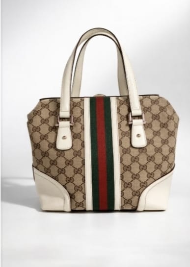 Gucci Treasure Boston Tote GG Supreme Off White + Wallet Shoulder Bag | Pre-Owned Luxury