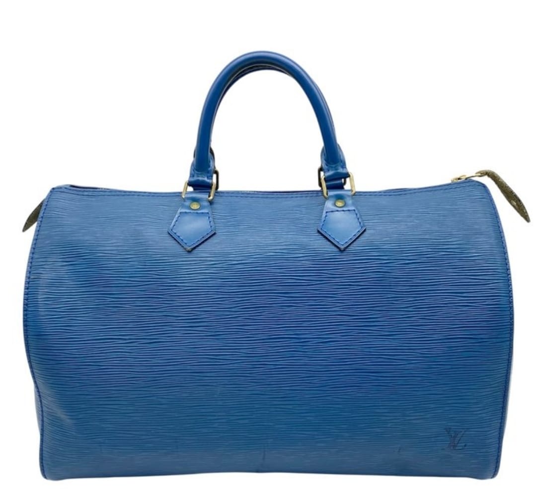 Louis Vuitton Speedy 35 in Toledo Blue Épi Leather | Pre-Owned Luxury