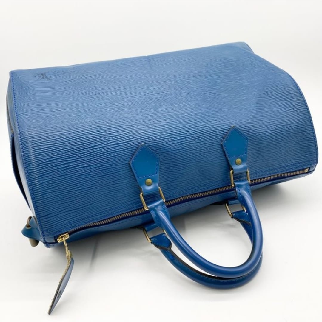 Louis Vuitton Speedy 35 in Toledo Blue Épi Leather | Pre-Owned Luxury