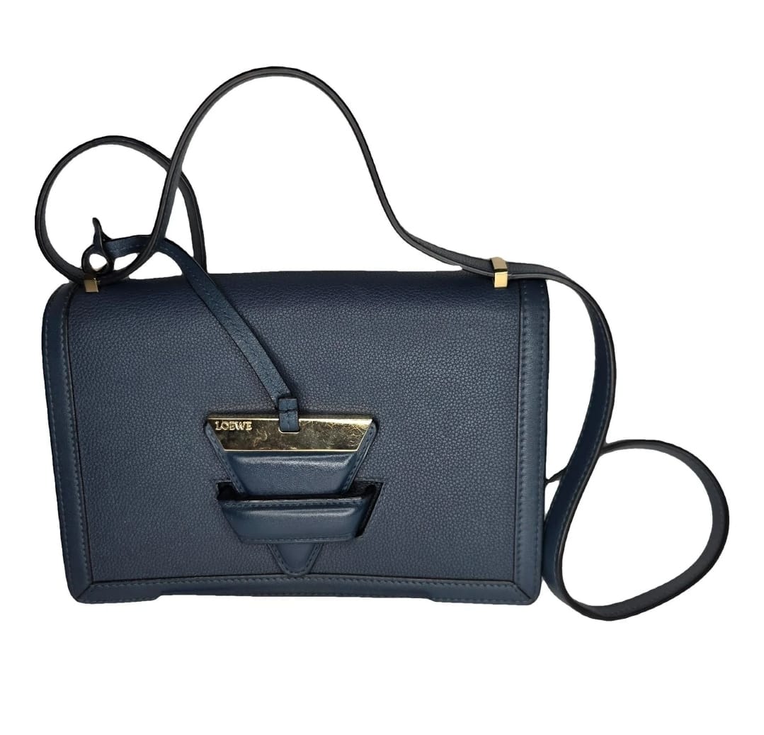 Loewe Barcelona Blue Shoulder Bag | Pre-Owned Luxury