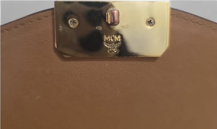 MCM Brown Visetos Coated Canvas & Leather Swarovski Top Handle Bag | Pre-Owned Luxury