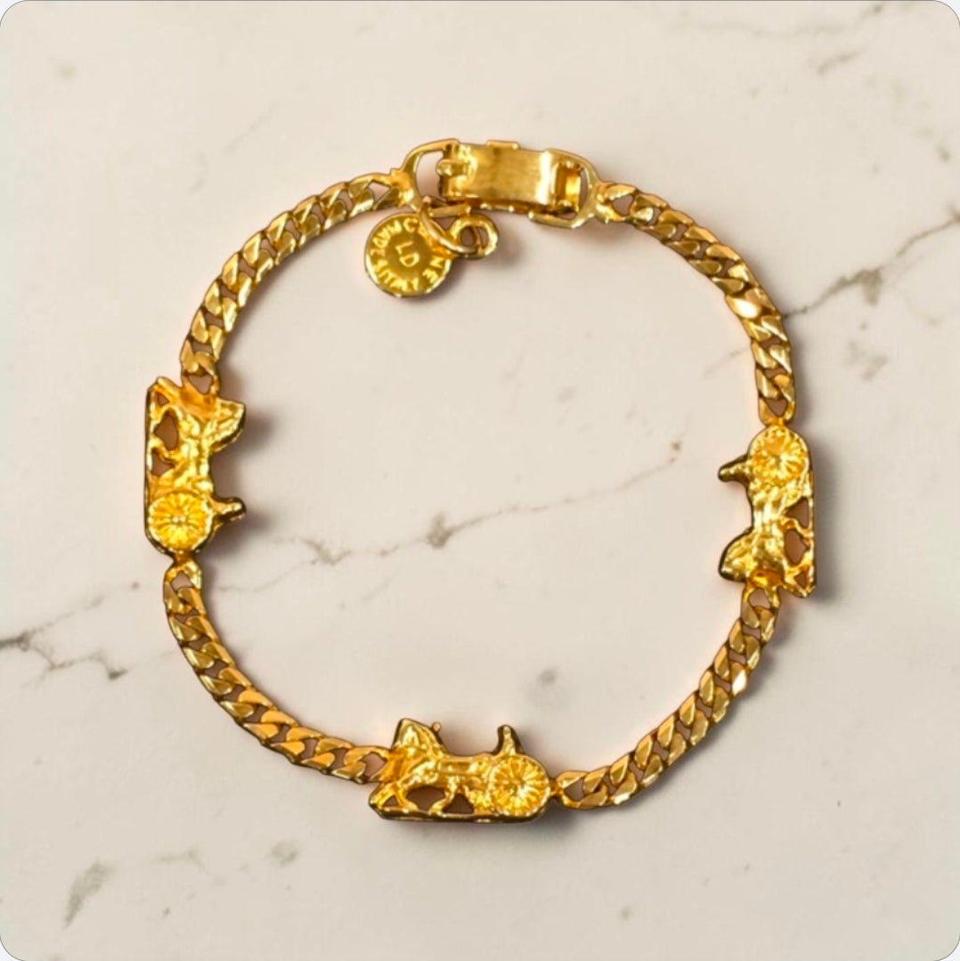 Celine Horse Carriage Curb Chain Bracelet