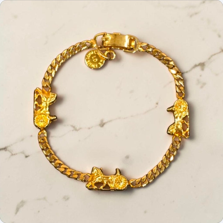 Celine Horse Carriage Curb Chain Bracelet