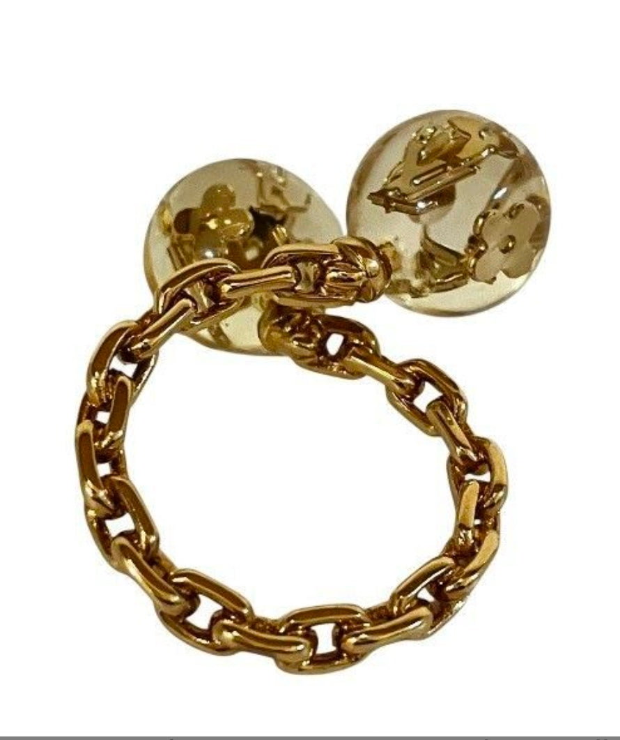 Louis Vuitton Bubbles Resin Monogram Inclusion Ring size 7