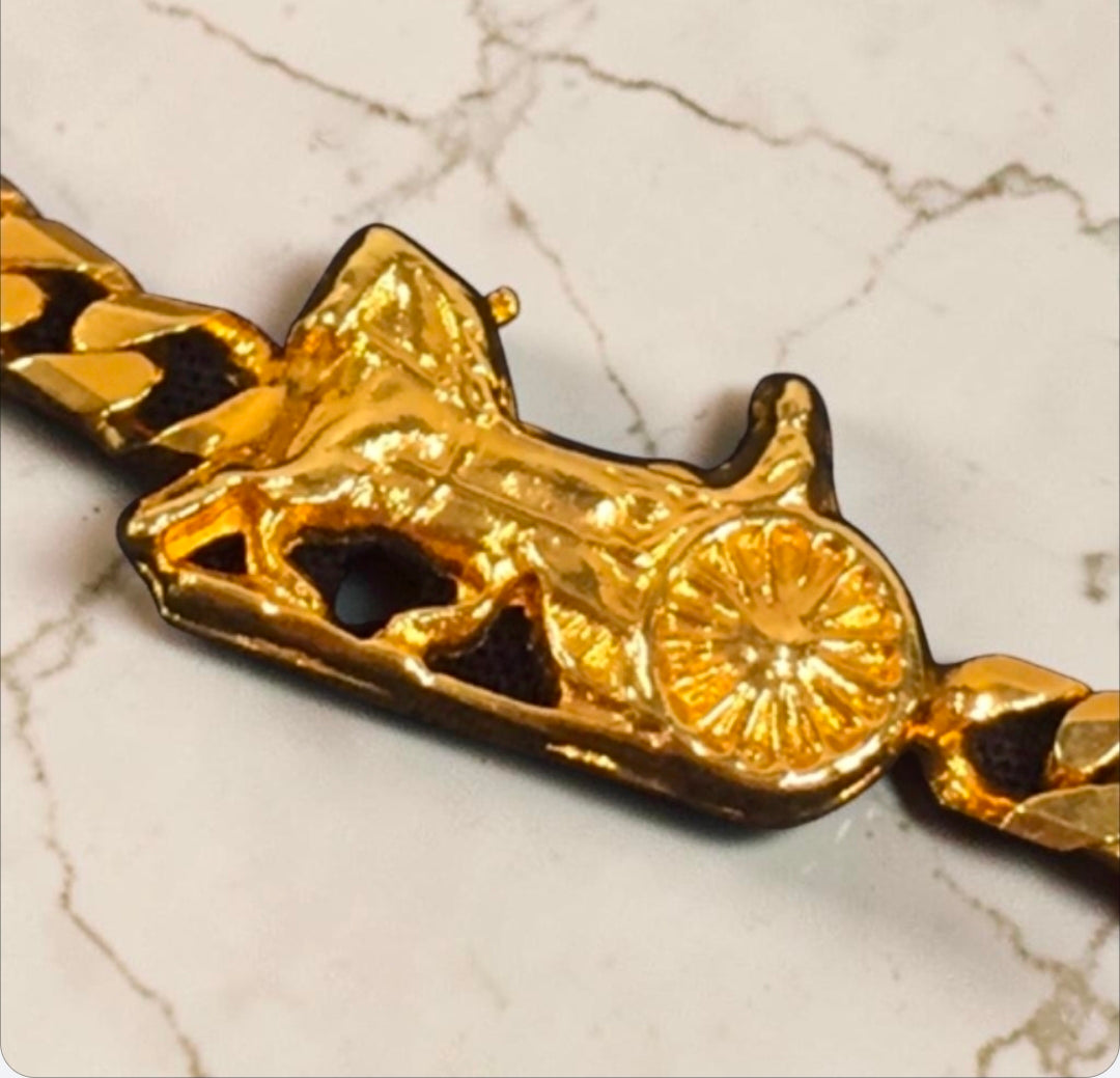 Celine Horse Carriage Curb Chain Bracelet