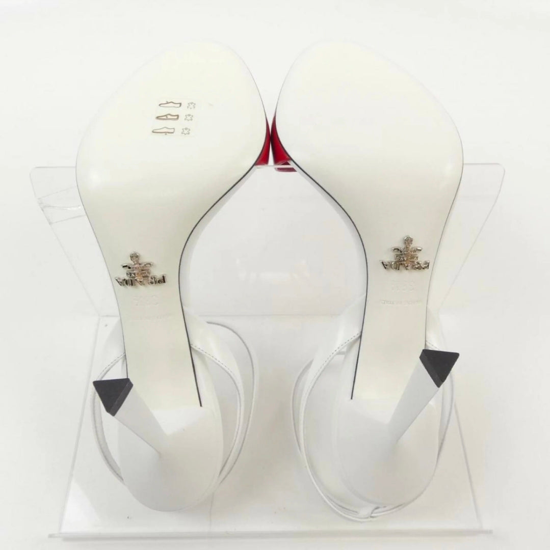 Prada bicolore leather pumps