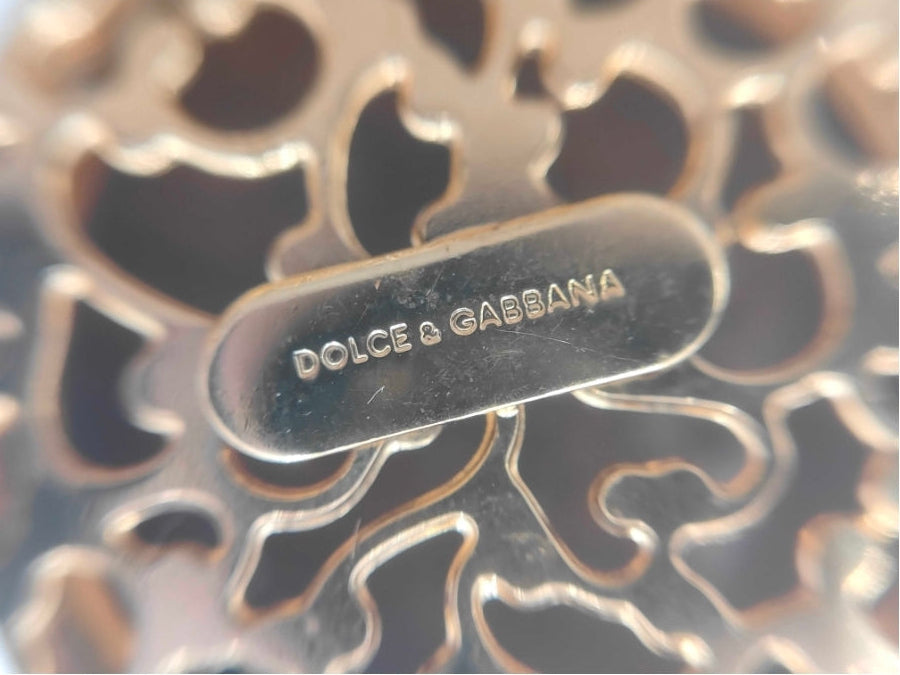 Dolce&Gabbana Tortoiseshell Resin and Wood Link Chain Bracelet