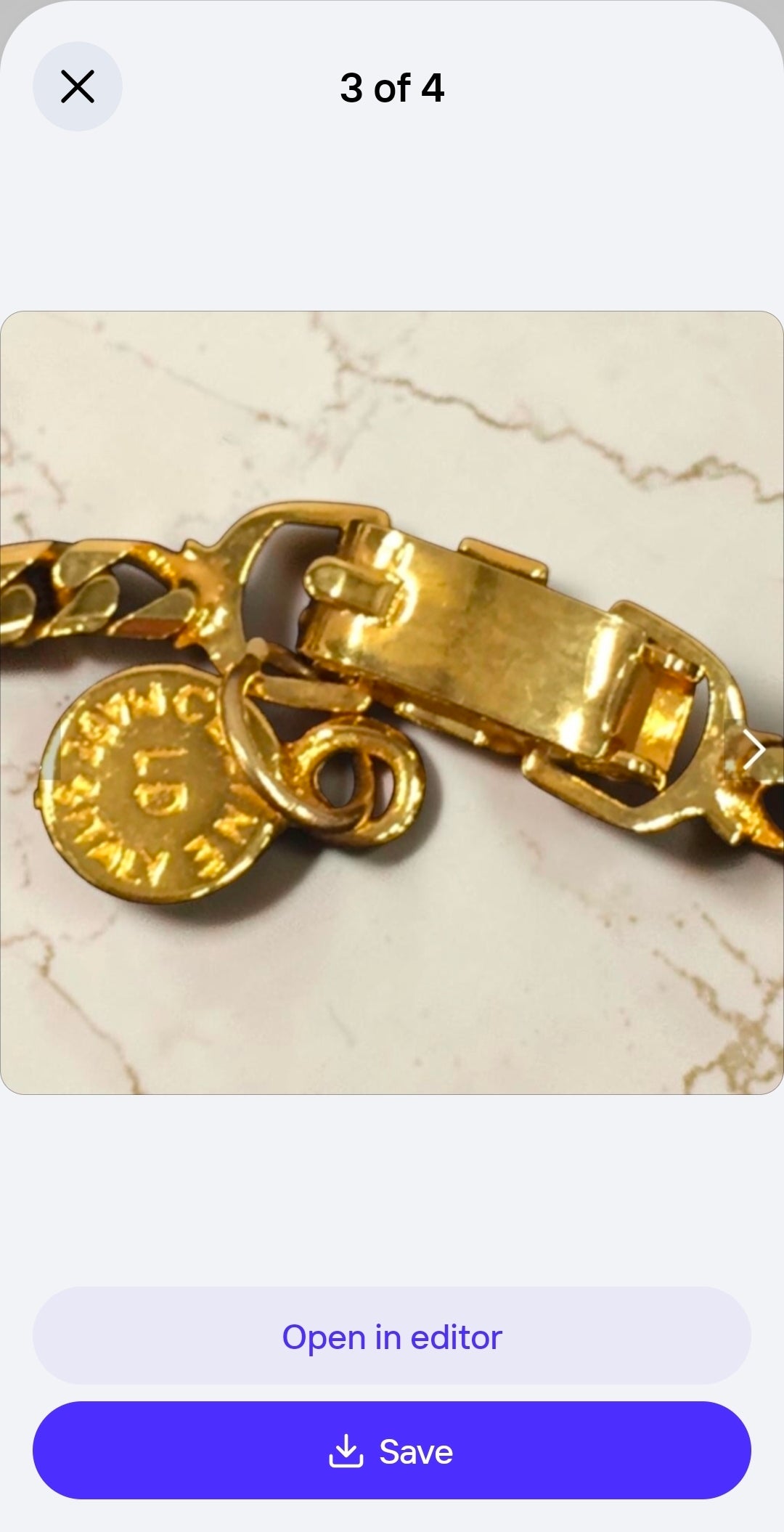 Celine Horse Carriage Curb Chain Bracelet